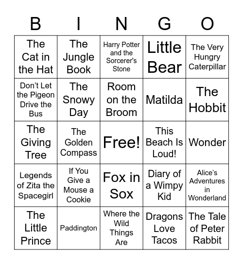 ISASC Book Week Bingo Card