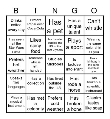 CEMI People Bingo Card