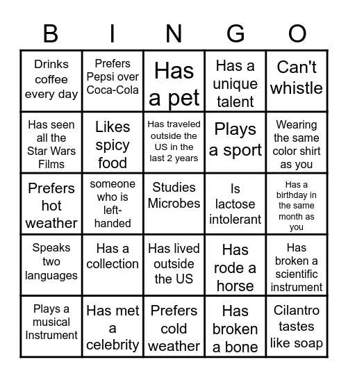 CEMI People Bingo Card