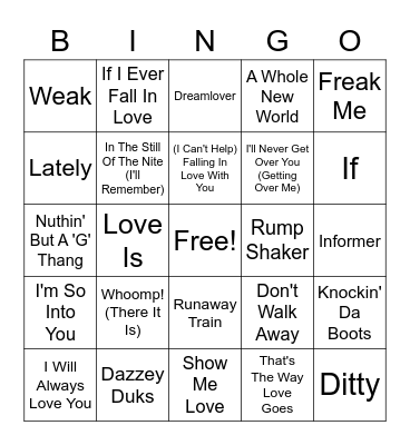 1993 Bingo Card