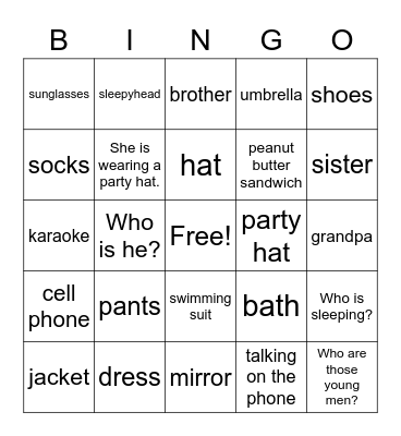 VT class Bingo Card