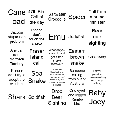 Call Bingo Card Bingo Card