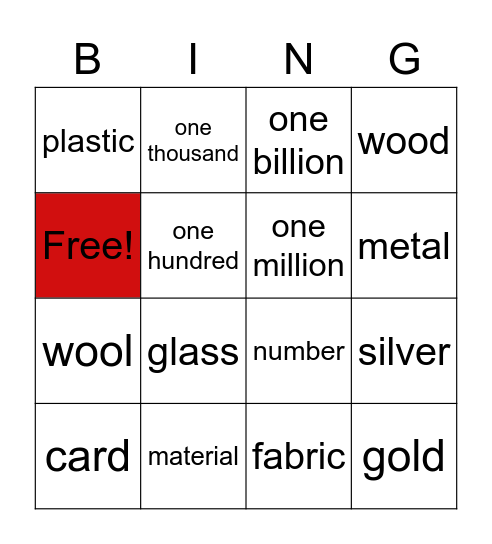 Bingo Card