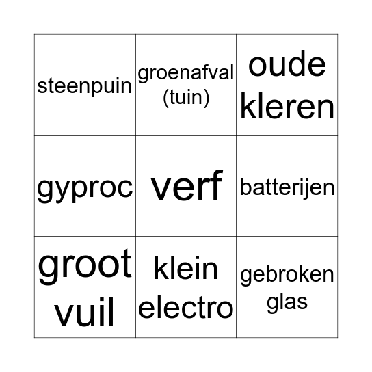 CONTAINERPARK I Bingo Card