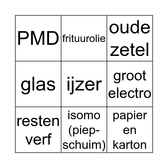CONTAINERPARK II Bingo Card
