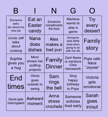 Easter Bingo 2023 Bingo Card