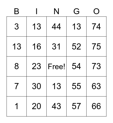 Carla 💗 Bingo Card