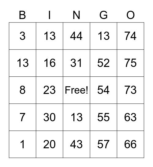 Carla 💗 Bingo Card