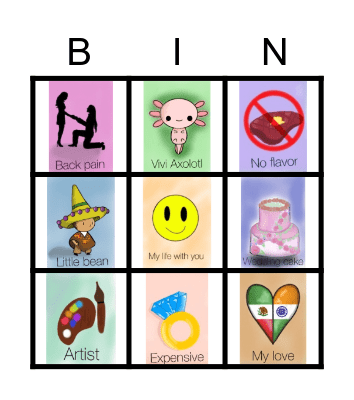 Wedding Loteria Bingo Card