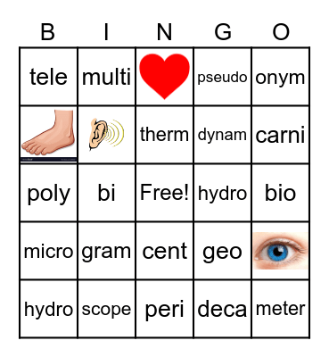 Word Builder Review Bingo Card