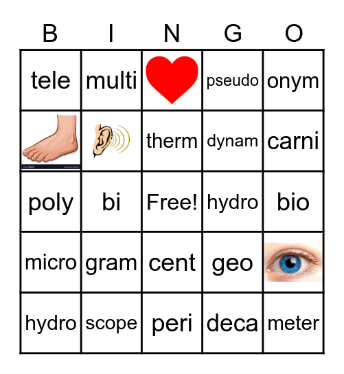 Word Builder Review Bingo Card