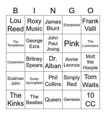 Bingo nr. 21 Bingo Card