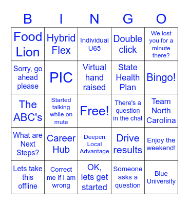 CM All Hands Bingo Card