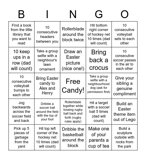 Easter Bingo! Bingo Card