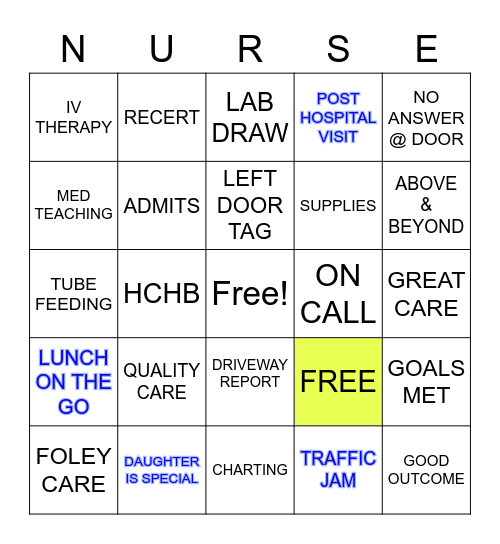 LIFE SAVERS Bingo Card