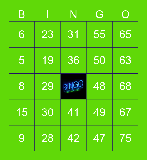 BINGO FUN!!! Bingo Card