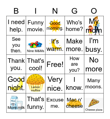 Resonant Phrases Bingo Card