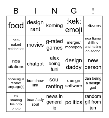 SPOT bingo v1.5 Bingo Card