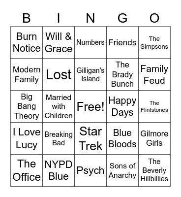 What are you watching Bingo Card