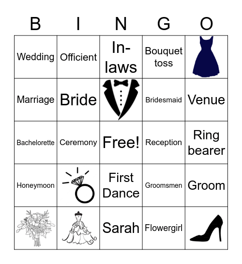 Sarah's Bachelorette Bingo Card