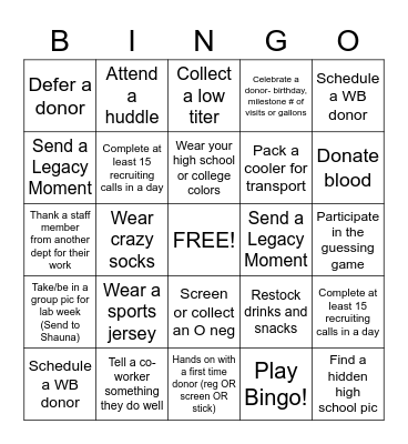 Lab Week Bingo 2023 Bingo Card