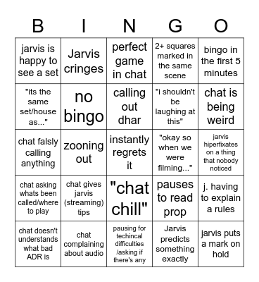 jarvis dhar bingo bingo Card
