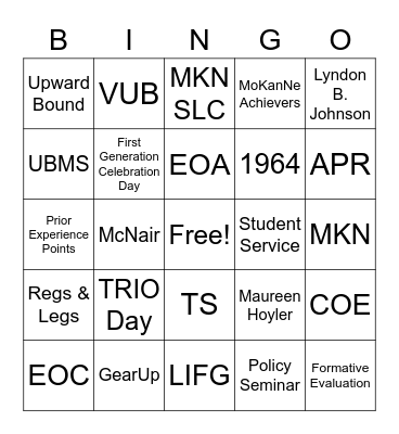 MoKanNe BINGO Card