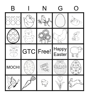 GTC EASTER PARTY Bingo Card