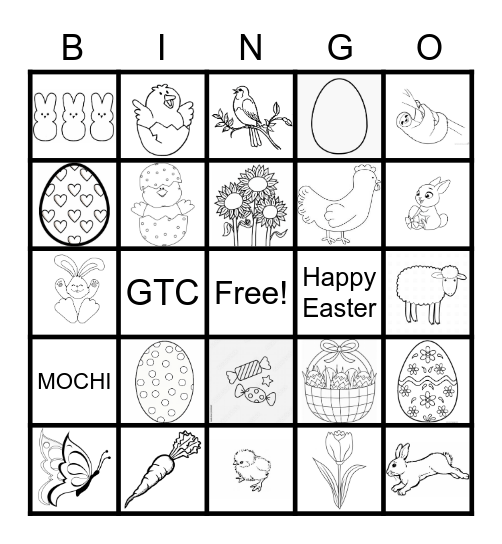 GTC EASTER PARTY Bingo Card