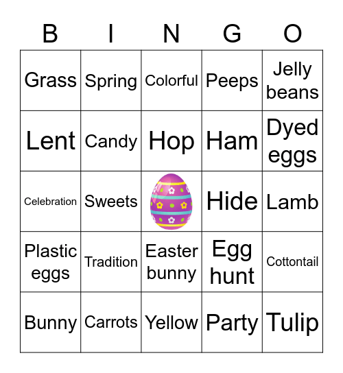 EASTER BINGO Card