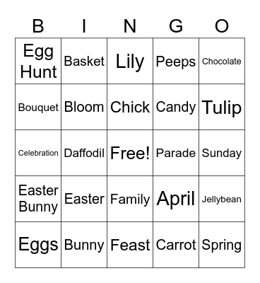 Wolfhome - Easter Bingo! Bingo Card