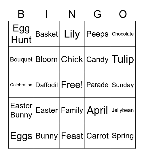 Wolfhome - Easter Bingo! Bingo Card