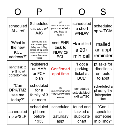 Bingo Card