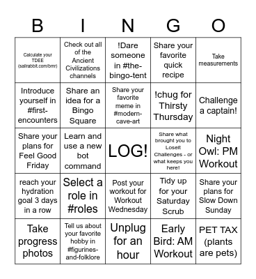 HUNTER GATHERER BINGO Card