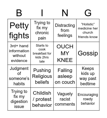 C Bingo Card