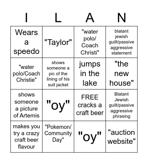 Bachelor Bingo! Bingo Card