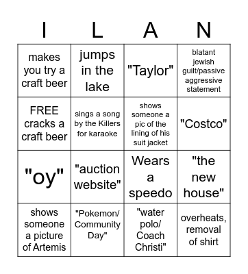Bachelor Bingo! Bingo Card