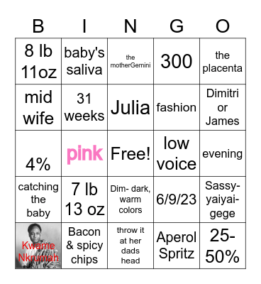 BABY BINGO Card