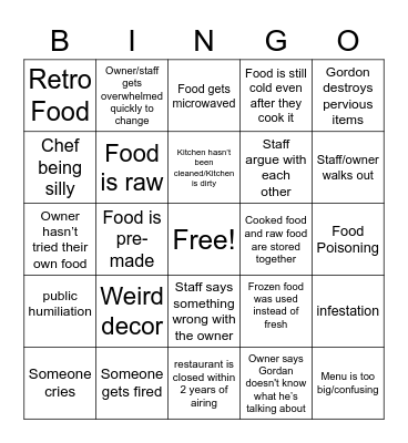 GRingo Bingo Card