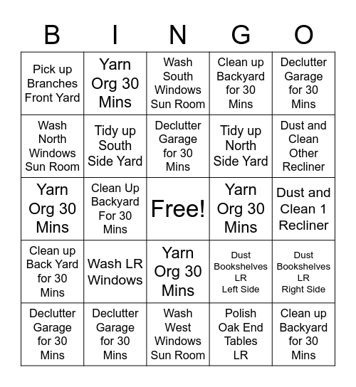 Spring 2023 Bingo Card