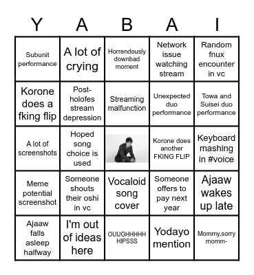 Holofes 2023 Bingo Card