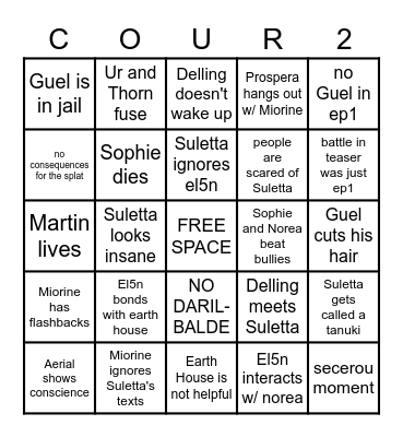 G-Witch ep 13-15 bingo Card