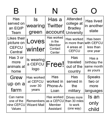 Find Someone Who... Bingo Card
