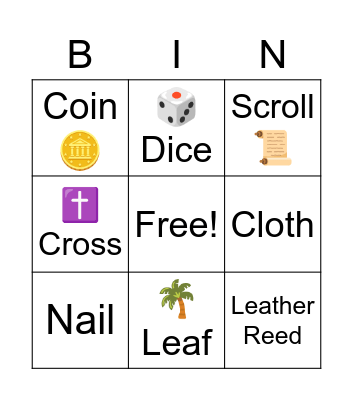 Easter Story Bingo Card