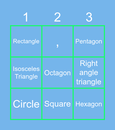 2D SHAPES BINGO Card