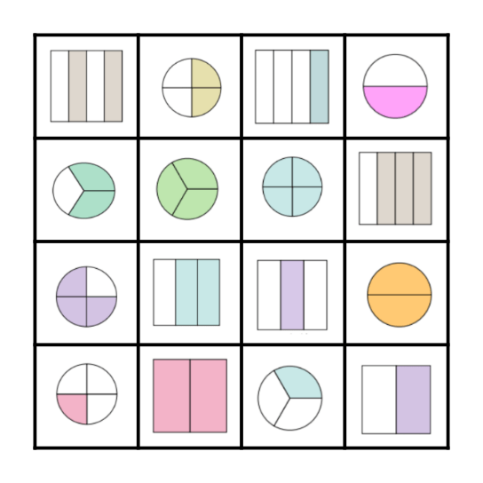 Partitioning Shapes Bingo Card