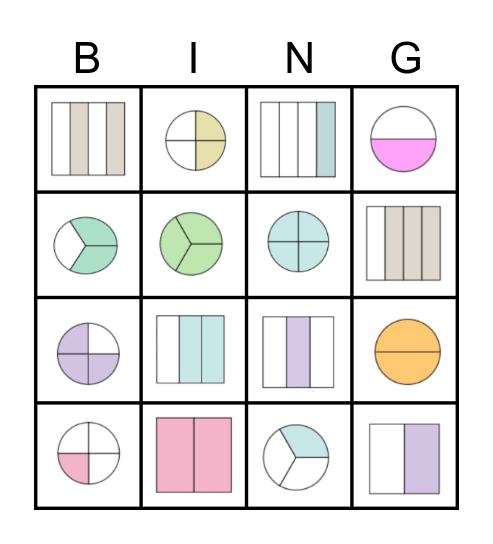 Partitioning Shapes Bingo Card