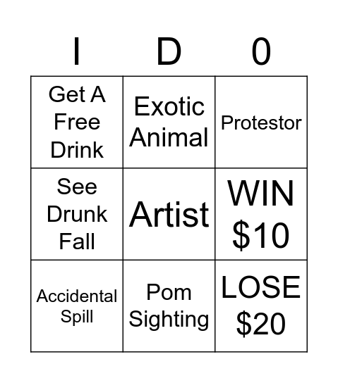 Bride Squad Bingo Card