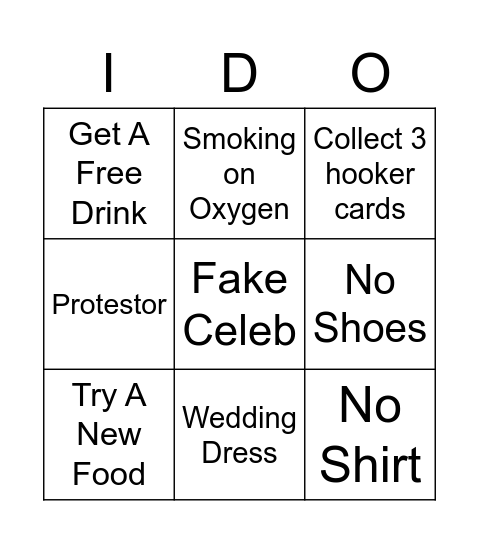 DO CREW VEGAS Bingo Card