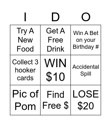 BRIDE SQUAD Bingo Card
